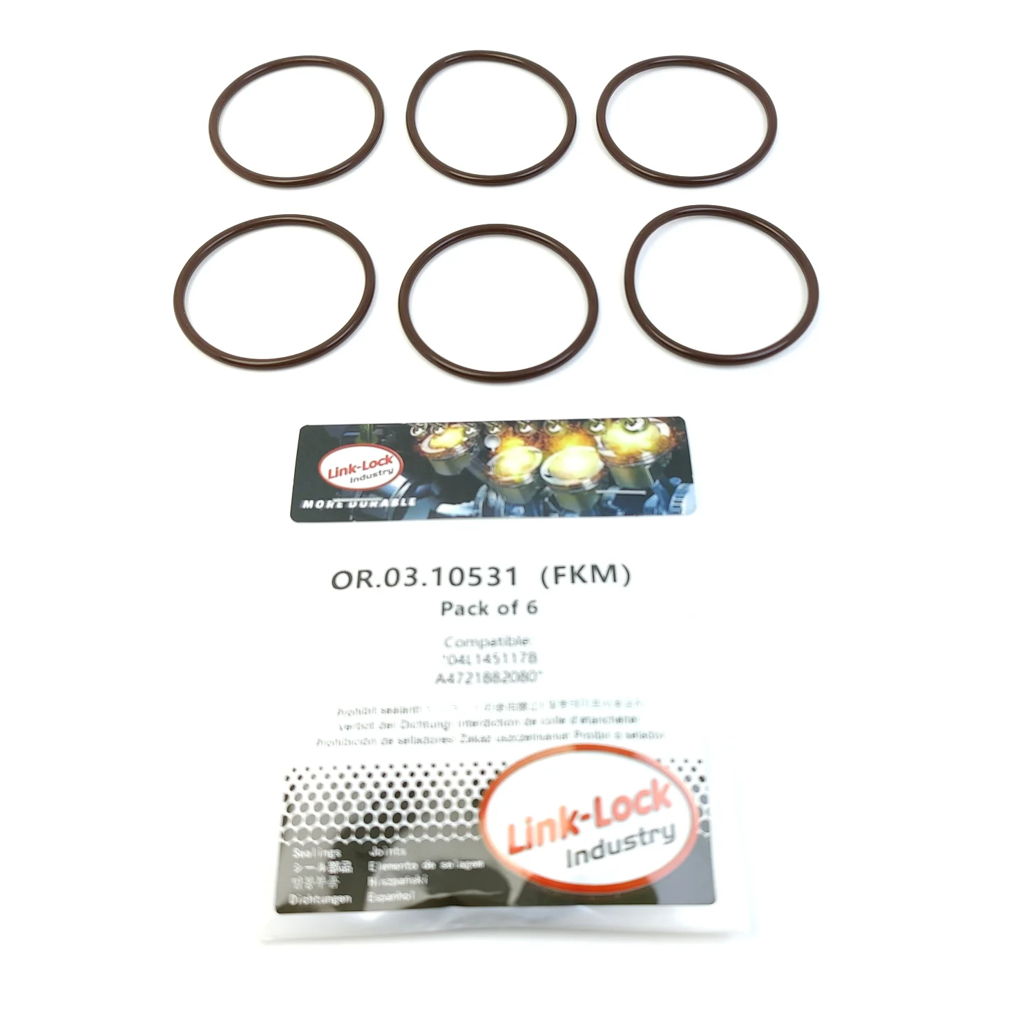 LINK-LOCK 6PCS OR.03.10531 FKM Viton Sealing O-Ring Kit of Supercharger 04L145117B A4721882080 for Audi for VW for Mercedes-Benz
LINK-LOCK 6PCS OR.03.10531 FKM Viton Sealing O-Ring Kit of Supercharger 04L145117B A4721882080 for Audi for VW for Mercedes-Benz