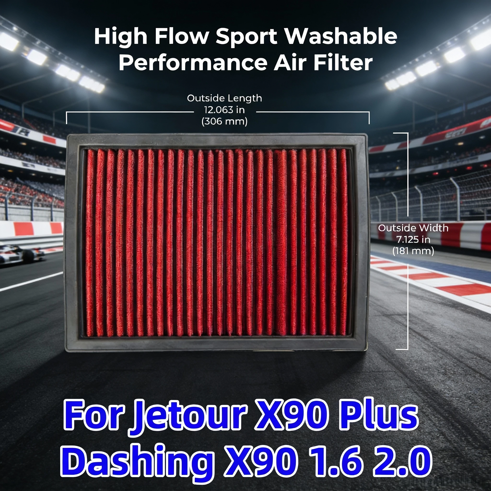 Для Jetour X90 Plus Dashing X90 1,6 2,0 спортивный моющийся воздушный фильтр с высоким расходом, сменный хлопковый воздушный фильтр 33-2029
Для Jetour X90 Plus Dashing X90 1,6 2,0 спортивный моющийся воздушный фильтр с высоким расходом, сменный хлопковый воздушный фильтр 33-2029