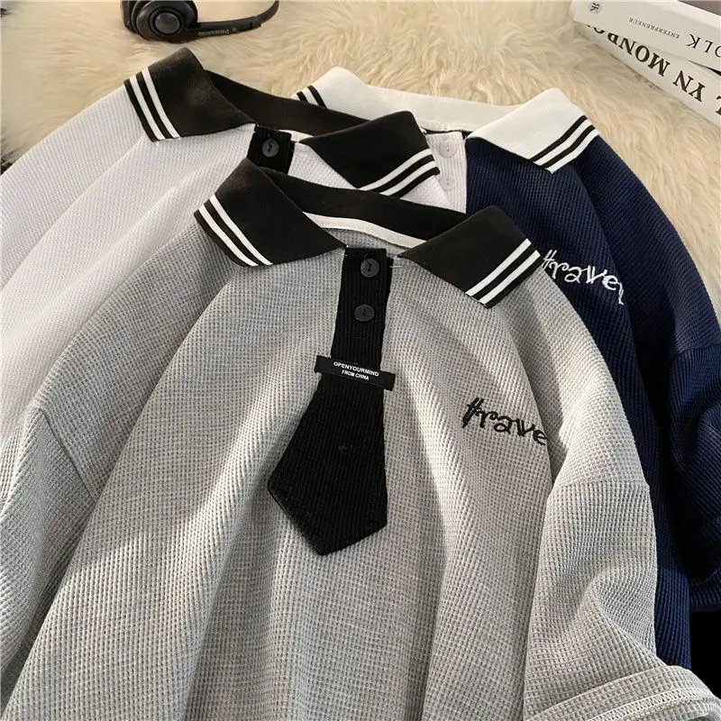 Waffle short-sleeved T-shirt women summer new style student Korean style loose casual versatile lapel POLO shirt ins top T-shirt
Waffle short-sleeved T-shirt women summer new style student Korean style loose casual versatile lapel POLO shirt ins top T-shirt