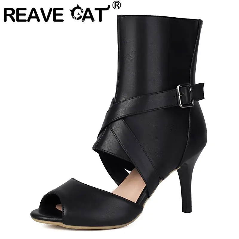 REAVE CAT 2025 Новый дизайн Сексуальные женские сандалии с открытым носком на шпильке с застежкой-молнией и пряжкой Большие размеры 41 42 43 Модная обувь для вечеринок и свиданий
REAVE CAT 2025 Новый дизайн Сексуальные женские сандалии с открытым носком на шпильке с застежкой-молнией и пряжкой Большие размеры 41 42 43 Модная обувь для вечеринок и свиданий