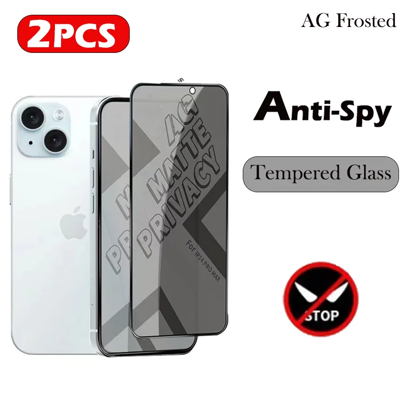 2PC Matte Privacy Protection Glass For iPhone 15 14 13 12 11 Pro Max Anti Spy Screen For iPhone 14 15 Plus XR X XS Max
2PC Matte Privacy Protection Glass For iPhone 15 14 13 12 11 Pro Max Anti Spy Screen For iPhone 14 15 Plus XR X XS Max