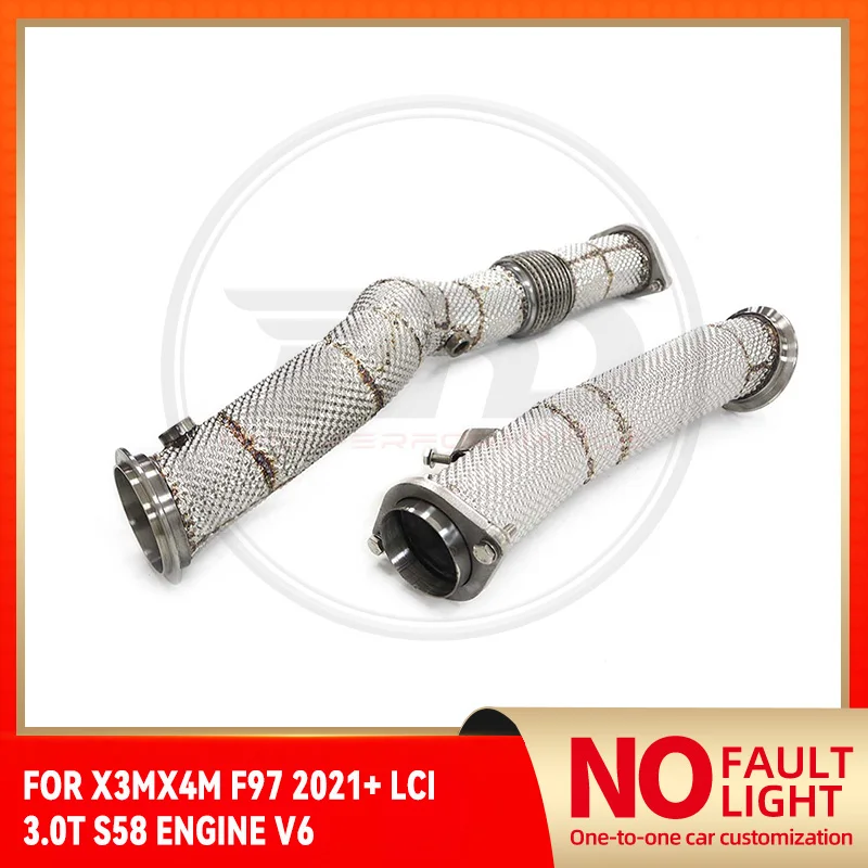 High Flow Without Warning Light Downpipe for X3M/X4M F97 2021+ Lci 3.0T S58 Engine V6 With Catalytic HMD Exhaust System
High Flow Without Warning Light Downpipe for X3M/X4M F97 2021+ Lci 3.0T S58 Engine V6 With Catalytic HMD Exhaust System