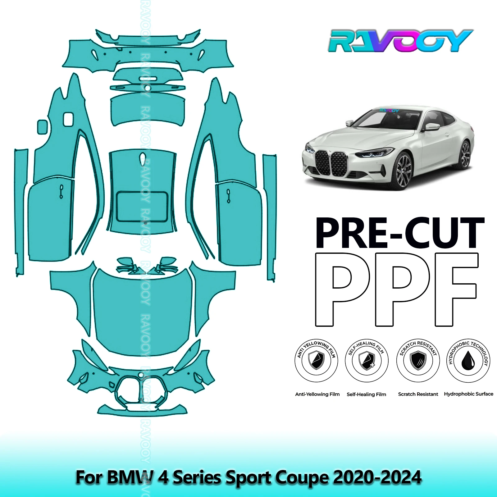 Precut PPF Paint Protection Film Full Vehicle For BMW 4 Series Sport Coupe 2020-2024
Precut PPF Paint Protection Film Full Vehicle For BMW 4 Series Sport Coupe 2020-2024