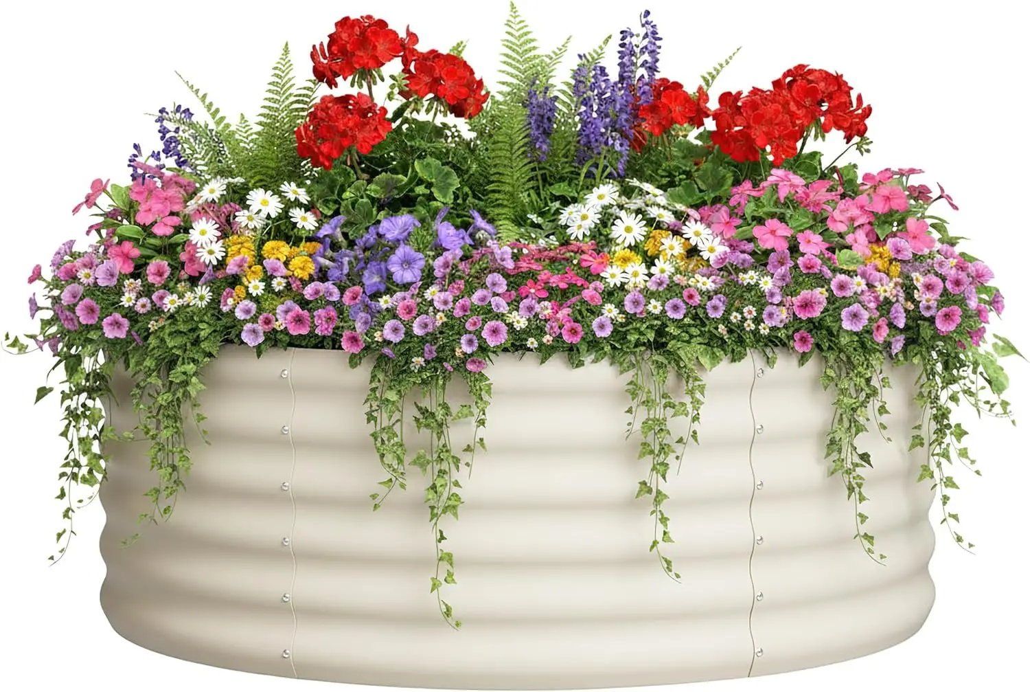 Galvanized Raised Garden Bed, Round Outdoor Planter Bed, 4x4x1.5ft Metal Planter Box for Gardening and Planting,MW
Galvanized Raised Garden Bed, Round Outdoor Planter Bed, 4x4x1.5ft Metal Planter Box for Gardening and Planting,MW
