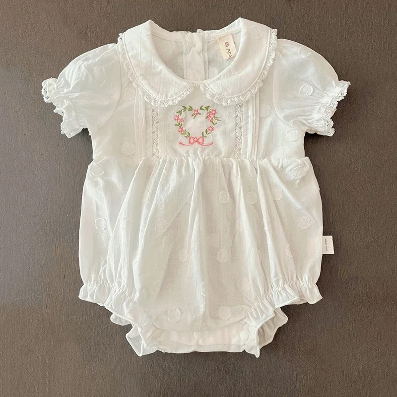 2026 New Summer Newborn Baby Girls Romper Short Sleeved Cotton Embroidery Toddler Baby Girls Jumpsuit 0-24M Baby Girls Clothing
2026 New Summer Newborn Baby Girls Romper Short Sleeved Cotton Embroidery Toddler Baby Girls Jumpsuit 0-24M Baby Girls Clothing