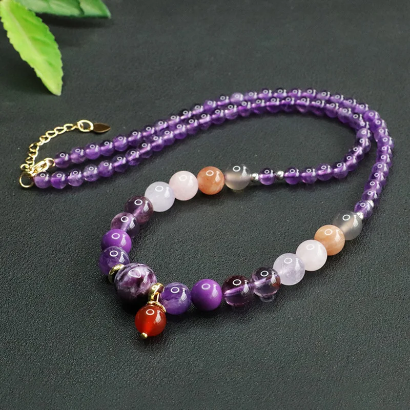 Natural Nine Purple Fire Multi-Treasure Necklace Hanging Chain Year Fashion Versatile
Natural Nine Purple Fire Multi-Treasure Necklace Hanging Chain Year Fashion Versatile