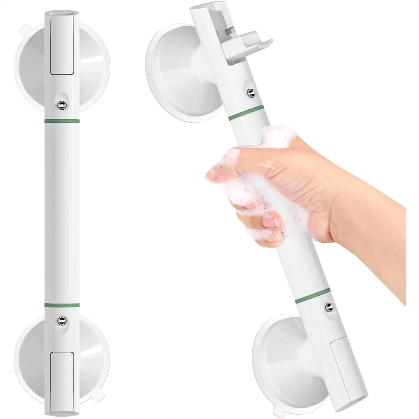 Grab Bars for Shower 2 Pack, Heavy Duty Suction Handles for Elderly, 17.7 Inch No-Drill Bathroom Safety Bars for Seniors
Grab Bars for Shower 2 Pack, Heavy Duty Suction Handles for Elderly, 17.7 Inch No-Drill Bathroom Safety Bars for Seniors
