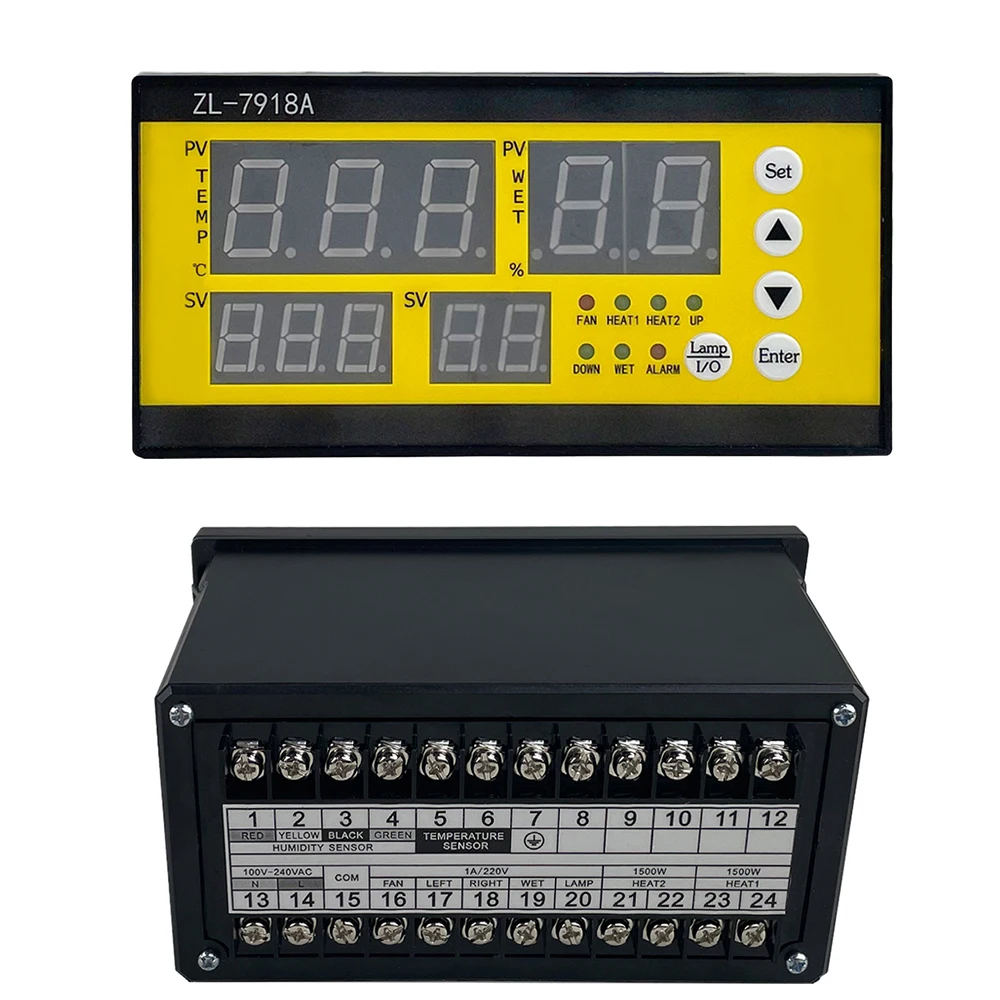 Intelligent Temperature Humidity Controller for Incubator Digital Egg Incubator Controller Thermometer Hygrometer with Sensor
Intelligent Temperature Humidity Controller for Incubator Digital Egg Incubator Controller Thermometer Hygrometer with Sensor
