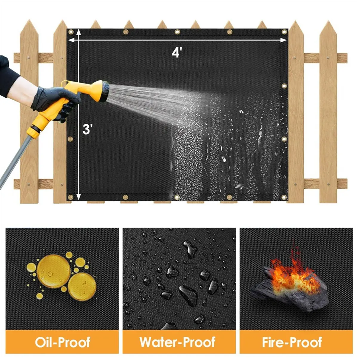 COFA Fireproof Heat Shield for Wall Behind Grill Protect Deck Fence From Grill Heat, Heat Shield Grill Mat for Outdoor Grill
COFA Fireproof Heat Shield for Wall Behind Grill Protect Deck Fence From Grill Heat, Heat Shield Grill Mat for Outdoor Grill