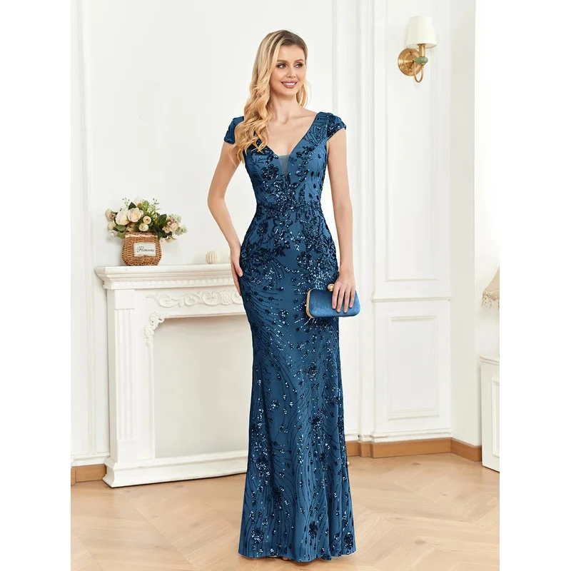 Elegant champagne sequin evening dress 2024 women long mermaid formal deep V-neck prom luxury wedding party gowns dresses
Elegant champagne sequin evening dress 2024 women long mermaid formal deep V-neck prom luxury wedding party gowns dresses