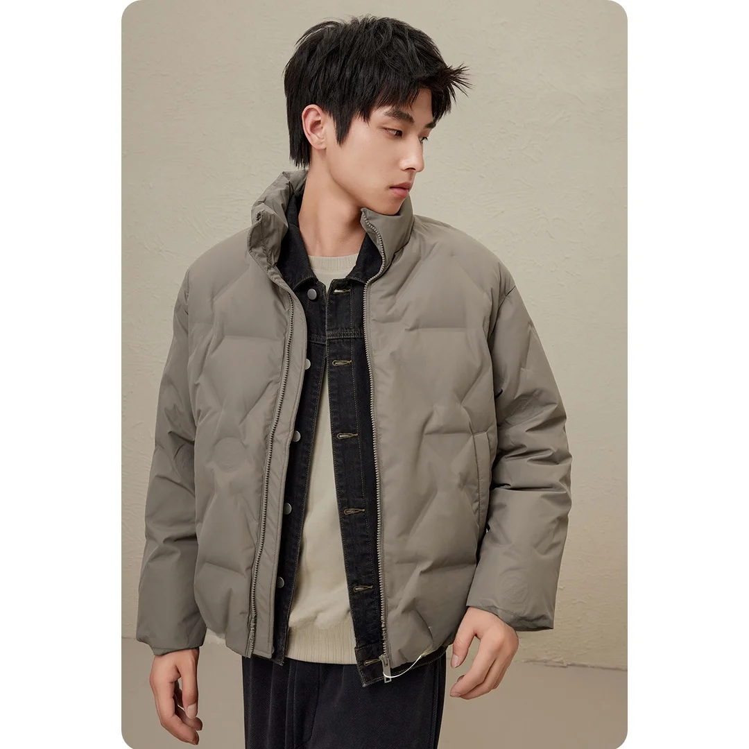 ort Printed Du down Jaet Casual Stand Collar Warm Outerwear for Men Winter Faion Urban Sle Polyester Fiber
ort Printed Du down Jaet Casual Stand Collar Warm Outerwear for Men Winter Faion Urban Sle Polyester Fiber