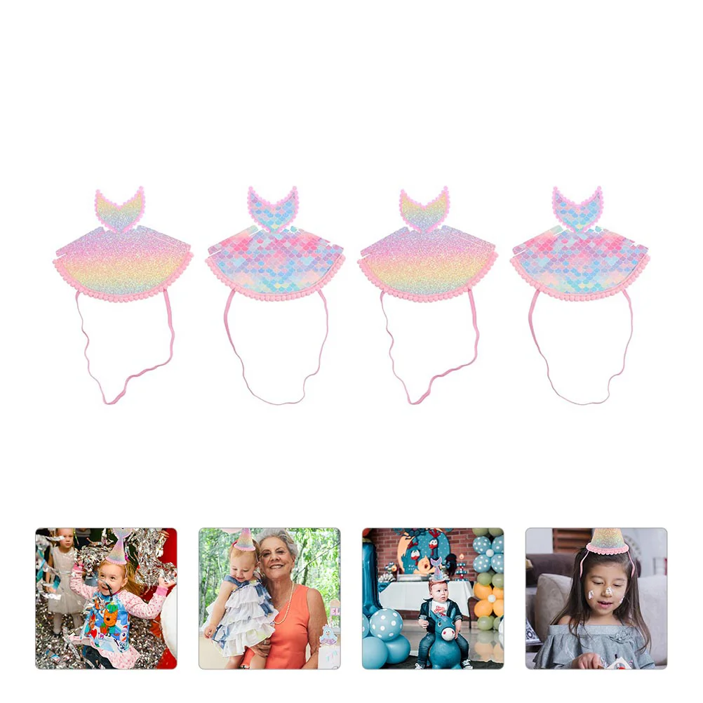 4 Pcs Birthday Hat Mermaid Tail Cones Kid Headdress Number Party Hats Supplies Fish Baby
4 Pcs Birthday Hat Mermaid Tail Cones Kid Headdress Number Party Hats Supplies Fish Baby