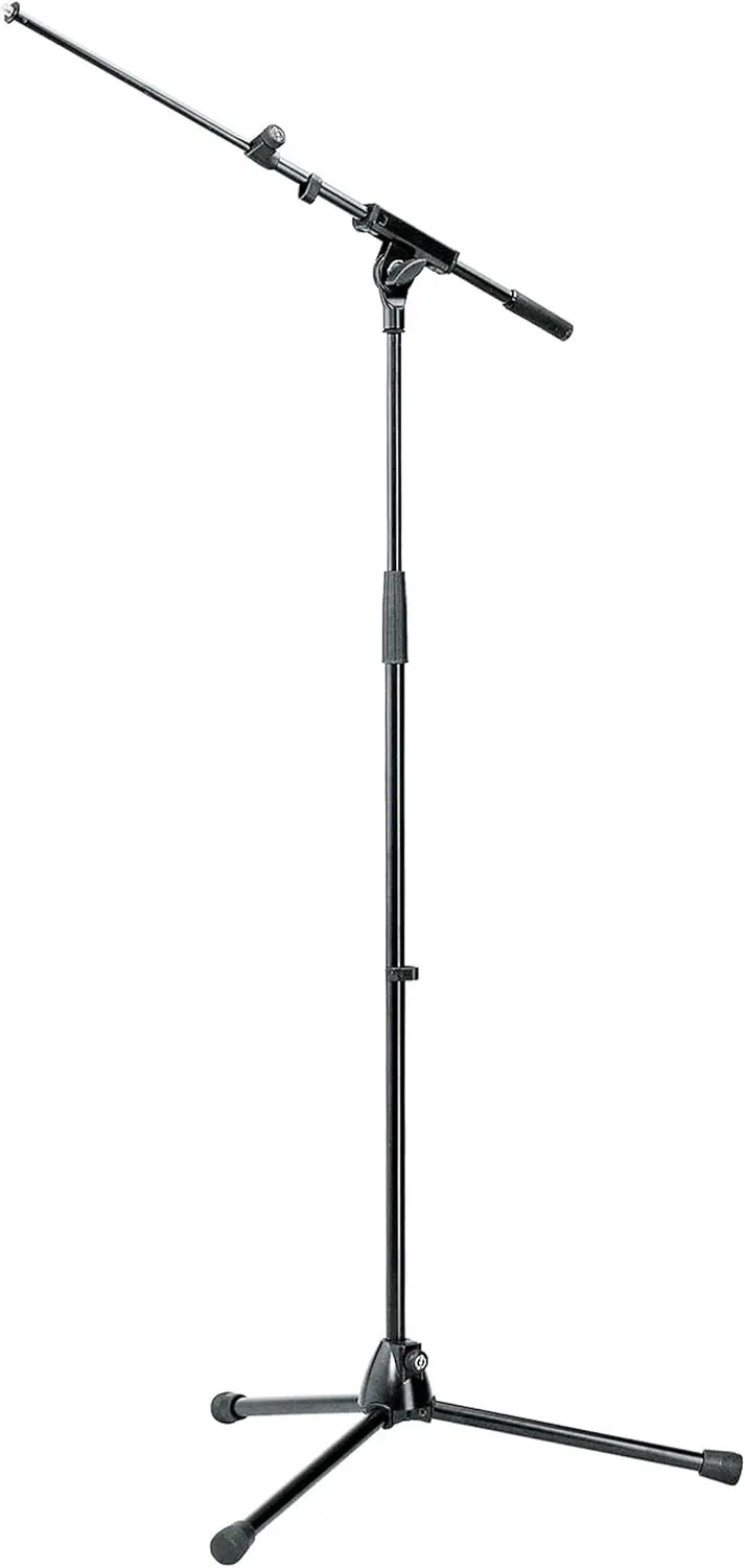Professional Tripod Microphone Stand with Telescoping Boom, Clutch Height Adjustment, Folding Legs, Zinc Die-Cast Base, Black
Professional Tripod Microphone Stand with Telescoping Boom, Clutch Height Adjustment, Folding Legs, Zinc Die-Cast Base, Black