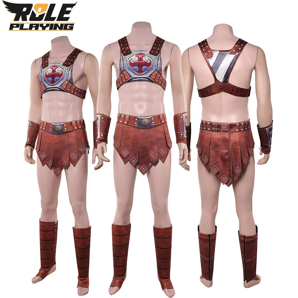 He Man Cosplay Costume Movie Universe Disguise Clothing Top Skirt Wristbands Legcovers Men Adult Halloween Carnival Party Suit
He Man Cosplay Costume Movie Universe Disguise Clothing Top Skirt Wristbands Legcovers Men Adult Halloween Carnival Party Suit