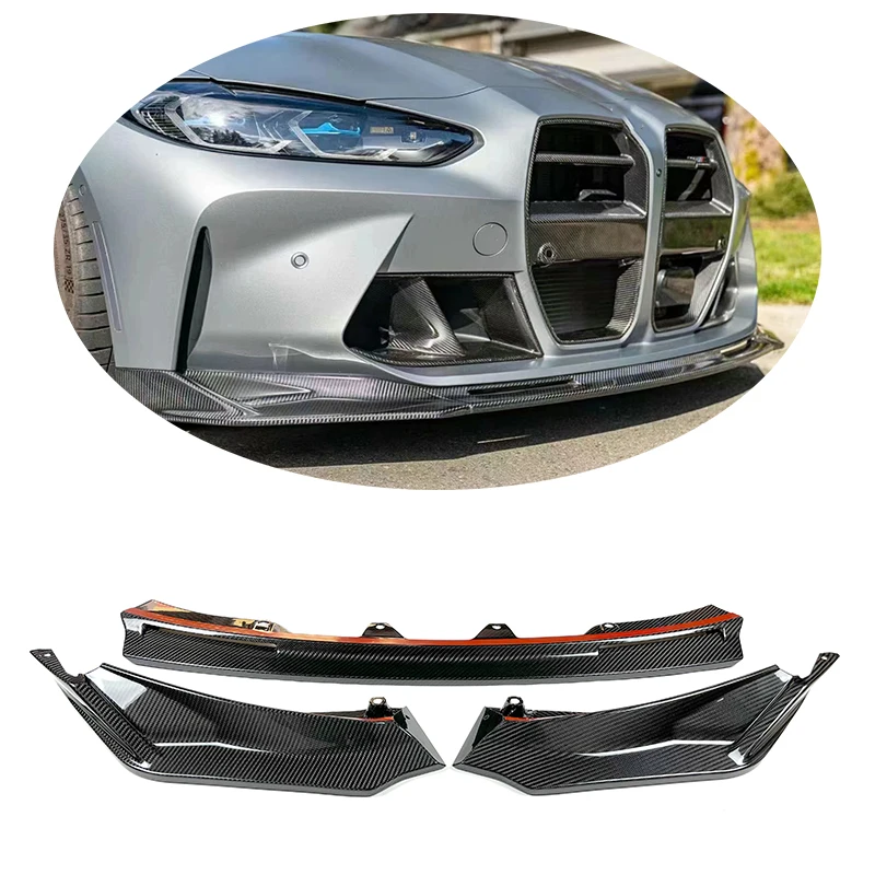Для BMW G80 M3 G82 M4 сухие передние губы из углеродного волокна V-образный стиль губы
Для BMW G80 M3 G82 M4 сухие передние губы из углеродного волокна V-образный стиль губы