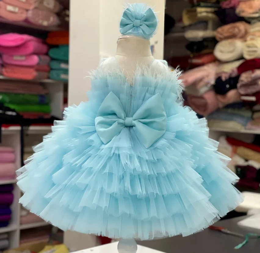 Flower Girl Dresses Bow Puffy Tiered Tulle Satin Princess Dress Baby Girl Dresses First Birthday Gown
Flower Girl Dresses Bow Puffy Tiered Tulle Satin Princess Dress Baby Girl Dresses First Birthday Gown