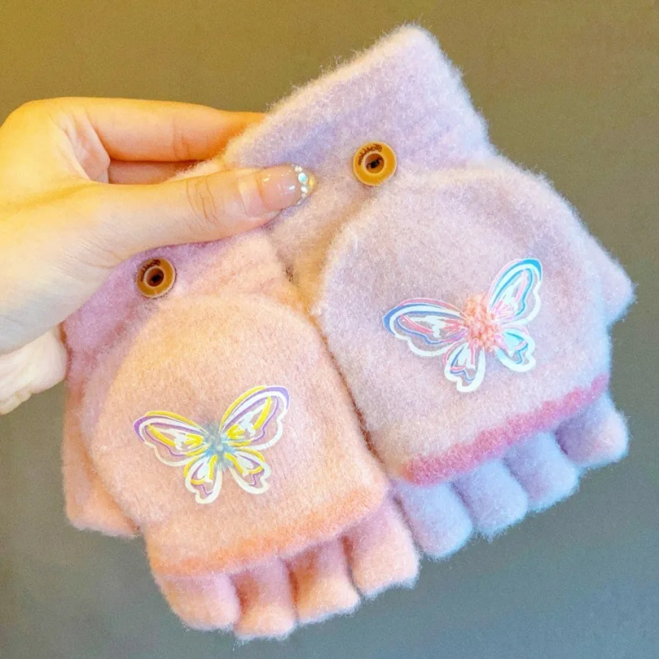 Half Finger Flip Gloves Winter Ladies Cute Fleece Cold-proof Warm Wool Autumn and Winter Dew Finger Student Writing Gloves HP01
Half Finger Flip Gloves Winter Ladies Cute Fleece Cold-proof Warm Wool Autumn and Winter Dew Finger Student Writing Gloves HP01