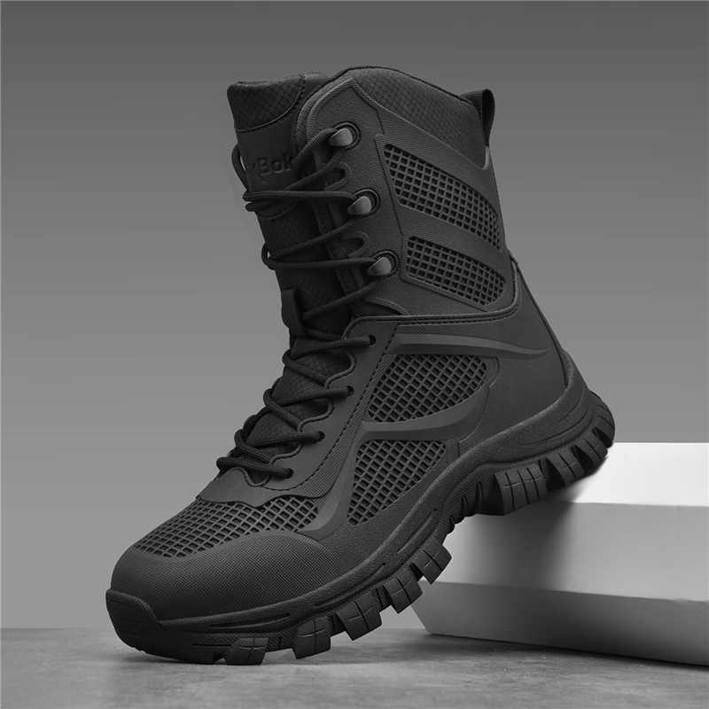 New Men Motorcycle Tactical Boots Brand Leather Hiking Boots Men's Outdoor Non-slip Mountain Climbing Shoes Male Hunting Boots
New Men Motorcycle Tactical Boots Brand Leather Hiking Boots Men's Outdoor Non-slip Mountain Climbing Shoes Male Hunting Boots