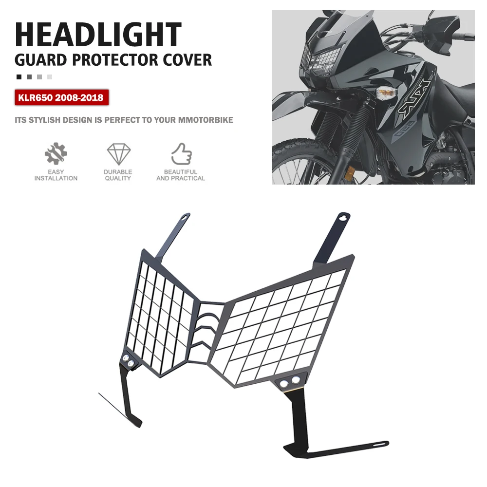 Headlight Protector Guard For Kawasaki KLR650 2008 2009 2010 2011 2012 2013 2014 2015 2016 2017 2018 Head Light Protection Cover
Headlight Protector Guard For Kawasaki KLR650 2008 2009 2010 2011 2012 2013 2014 2015 2016 2017 2018 Head Light Protection Cover