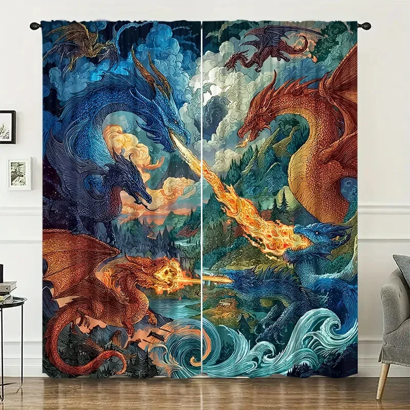 confrontation in the Dragon Forest Print Drapes Room Darkening Window Curtains Home Decor,Rod Pocket Blackout Curtains Bedroom
confrontation in the Dragon Forest Print Drapes Room Darkening Window Curtains Home Decor,Rod Pocket Blackout Curtains Bedroom
