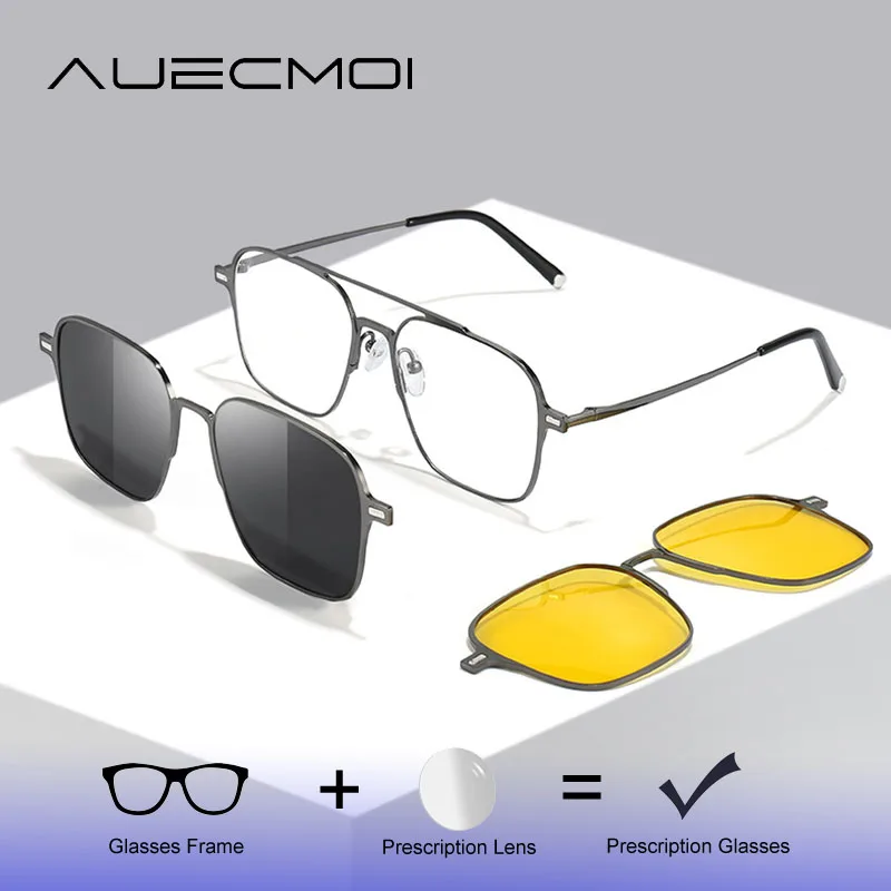 AUECMOI Square Men Women Fold Polarized Frame Myopia Prescription Glasses Anti Blue Light Optical Night Vision Magnetic Eyewea
AUECMOI Square Men Women Fold Polarized Frame Myopia Prescription Glasses Anti Blue Light Optical Night Vision Magnetic Eyewea