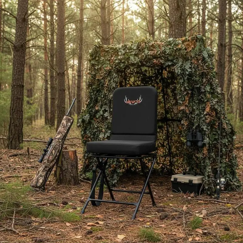Hunting Chair 360° Swivel Foldable Portable Blind Chair Heavy-Duty Steel Frame Ground Stool Seat Adjustable Shoulder Strap 300 Lbs Capacity Fishing Camping Hunting
Hunting Chair 360° Swivel Foldable Portable Blind Chair Heavy-Duty Steel Frame Ground Stool Seat Adjustable Shoulder Strap 300 Lbs Capacity Fishing Camping Hunting