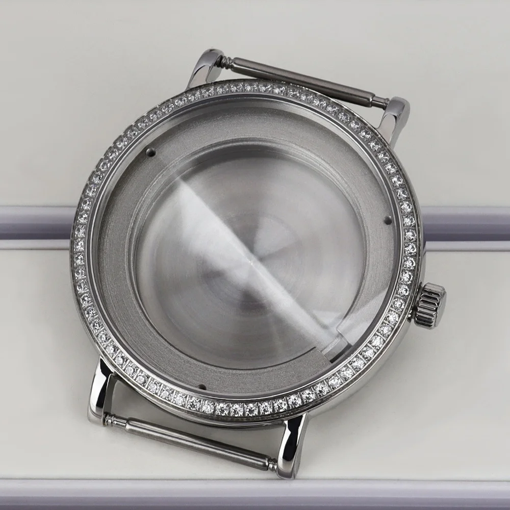 Серебряный корпус часов 40 мм с куполообразным сапфировым стеклом для механизма Miyota 9015, ультратонкий корпус, аксессуары из нержавеющей стали 304L, детали
Серебряный корпус часов 40 мм с куполообразным сапфировым стеклом для механизма Miyota 9015, ультратонкий корпус, аксессуары из нержавеющей стали 304L, детали