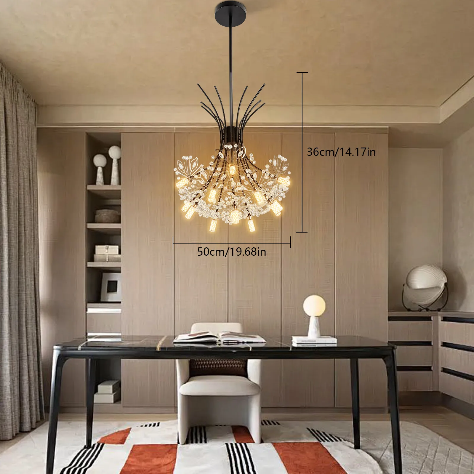 13-Lights 60W Modern LED Crystal Bouquet Glass Pendant Lamp Elegant Chandelier Ceiling Light
13-Lights 60W Modern LED Crystal Bouquet Glass Pendant Lamp Elegant Chandelier Ceiling Light