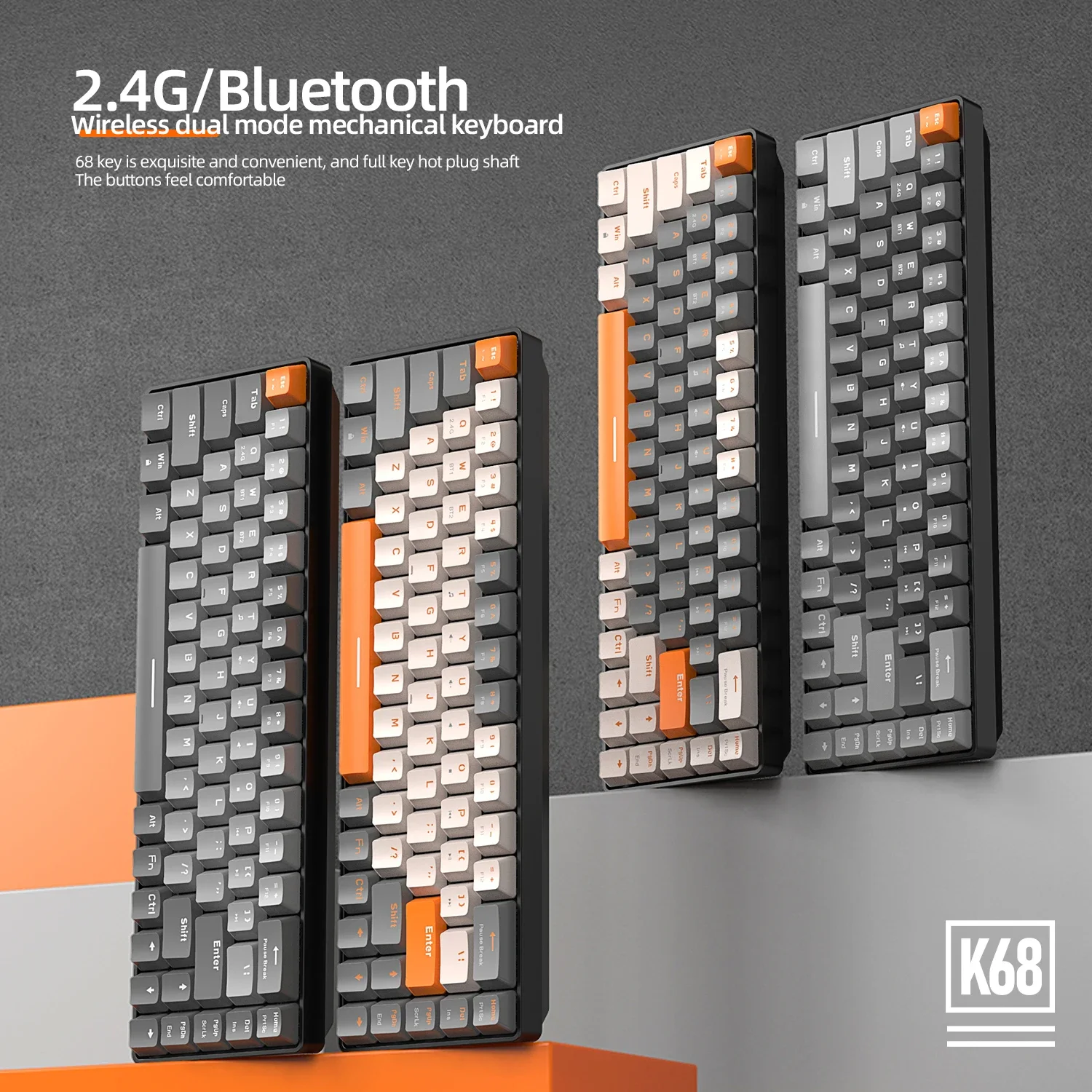 K68 2,4G Bluetooth механическая клавиатура горячей замены красный и синий переключатель USB Type-C игровое мобильное устройство
K68 2,4G Bluetooth механическая клавиатура горячей замены красный и синий переключатель USB Type-C игровое мобильное устройство