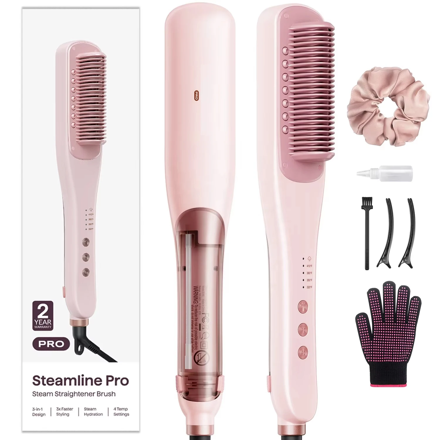 B395 Ceramic Steam Pro Straightening Hair Comb with Electric Heating and Safety Features for Household Use
B395 Ceramic Steam Pro Straightening Hair Comb with Electric Heating and Safety Features for Household Use