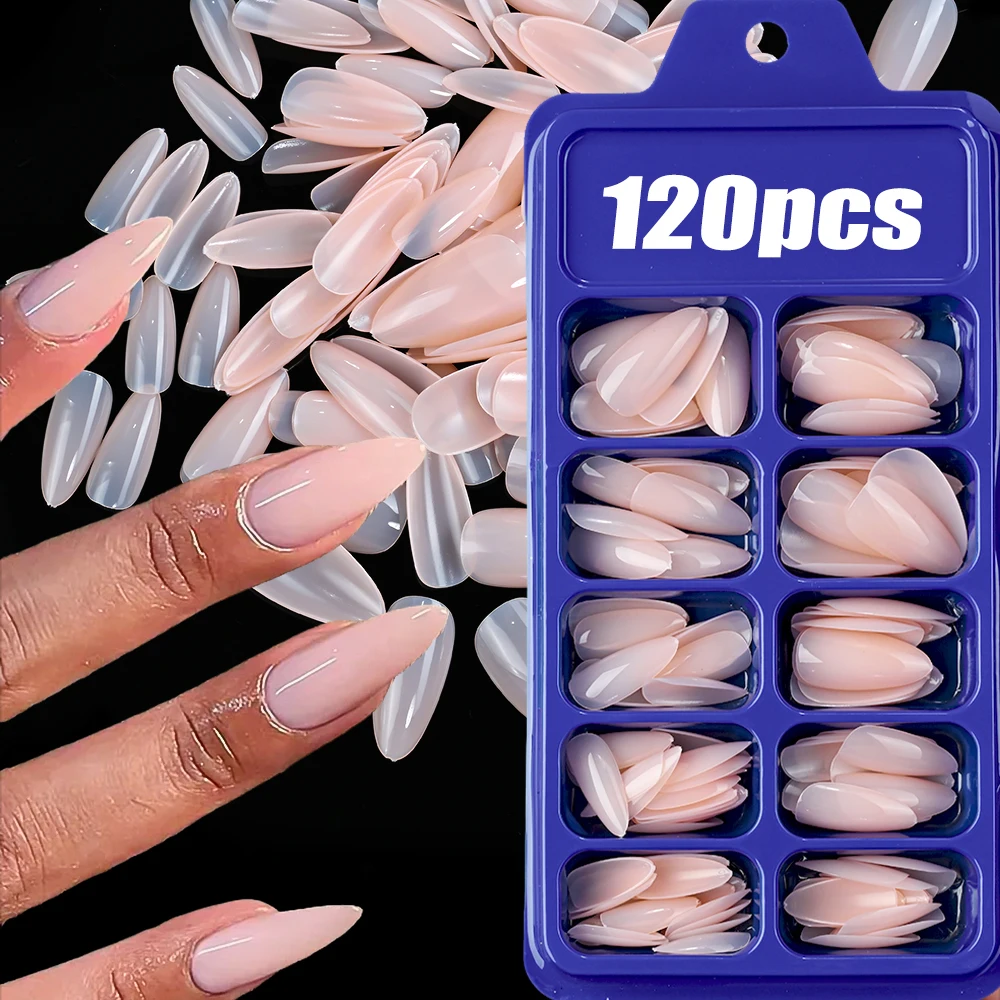 120Pcs/box Medium Length Almond False Nails Natural Nude Color Simple Premium Fake Nail Tips Acrylic Full Cover Press on Nails
120Pcs/box Medium Length Almond False Nails Natural Nude Color Simple Premium Fake Nail Tips Acrylic Full Cover Press on Nails