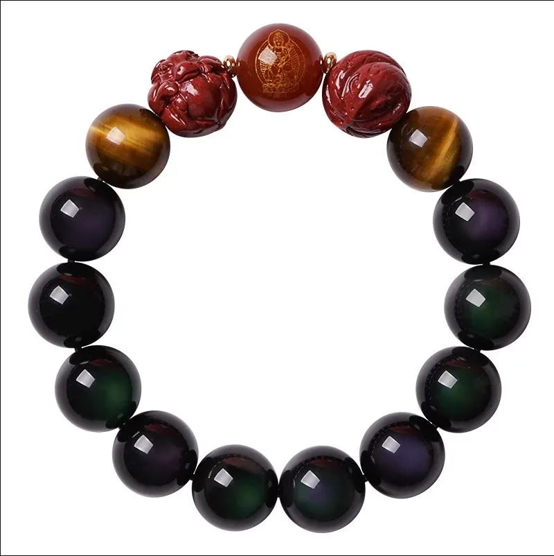 High Content Cinnabar Natural Obsidian Bracelet Mens Chinese Zodiac Year Prayer Bead Bracelet 2026 New Style Gifts
High Content Cinnabar Natural Obsidian Bracelet Mens Chinese Zodiac Year Prayer Bead Bracelet 2026 New Style Gifts