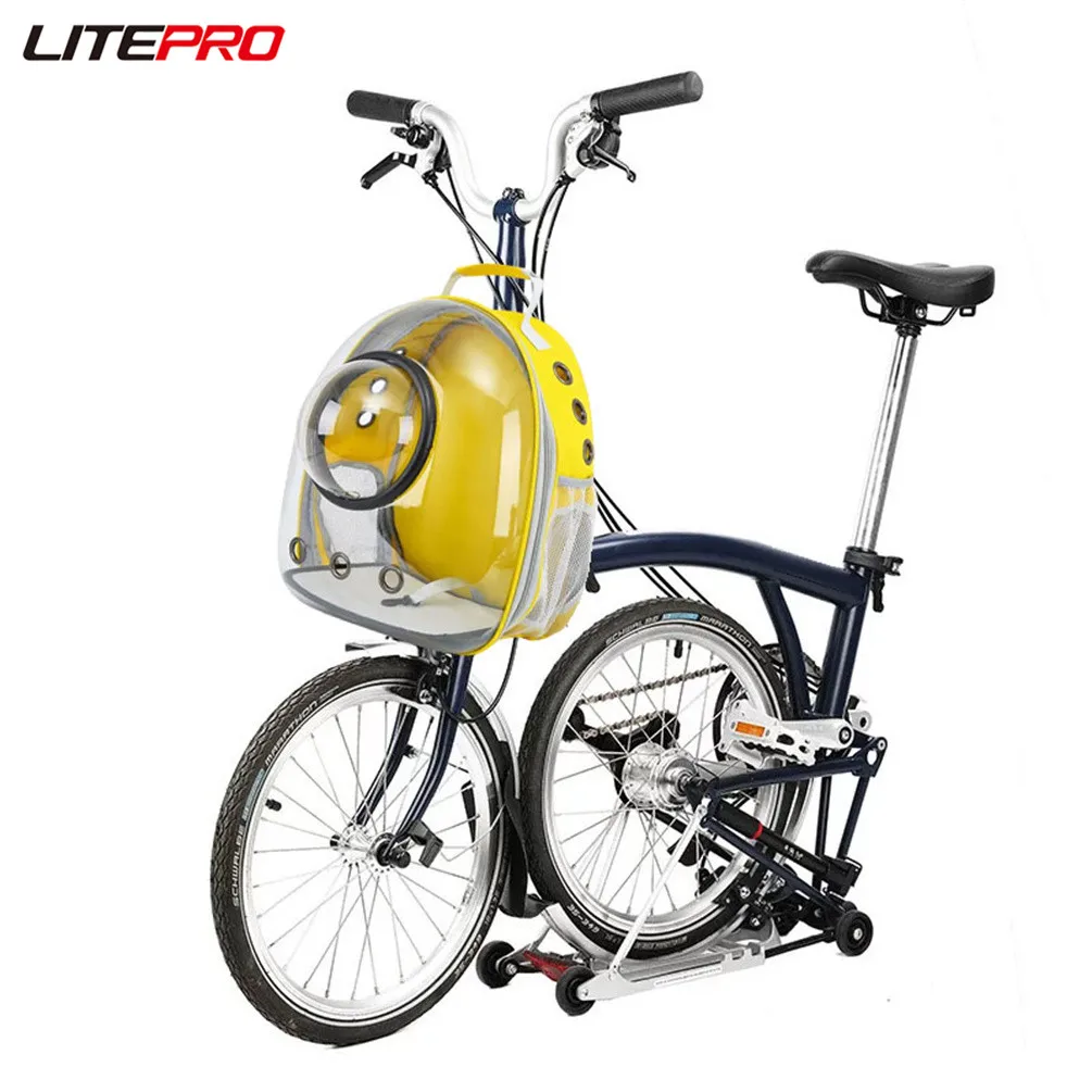 Litepro For Brompton Bicycle Portable Pet Backpack Outdoor Transparent Space Cabin Breathable Cat Bag
Litepro For Brompton Bicycle Portable Pet Backpack Outdoor Transparent Space Cabin Breathable Cat Bag