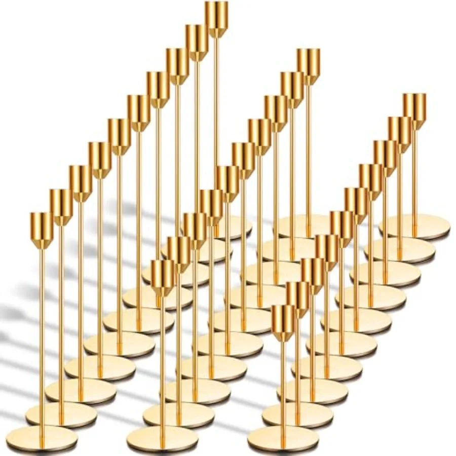 30 Pcs Candlestick Holders Bulk 5.7"/7.7"/9.7" Tall Metal Taper Candle Holders Fit 0.75 Inch Thick Pillar Candle Candelabra Par
30 Pcs Candlestick Holders Bulk 5.7"/7.7"/9.7" Tall Metal Taper Candle Holders Fit 0.75 Inch Thick Pillar Candle Candelabra Par