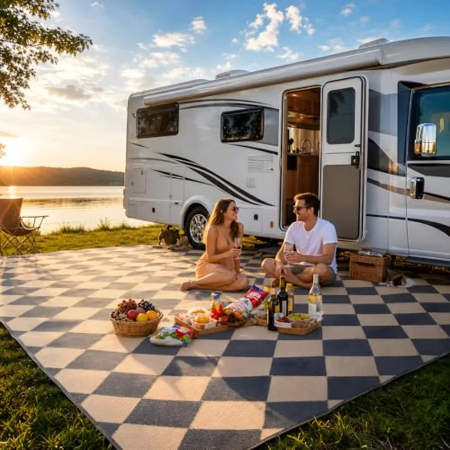 Outdoor Camping Rug, Plastic Straw, Beige Brown, Weatherproof Reversible Mat for Patio, RV, Backyard, Deck, Picnic, Beach, Trai
Outdoor Camping Rug, Plastic Straw, Beige Brown, Weatherproof Reversible Mat for Patio, RV, Backyard, Deck, Picnic, Beach, Trai