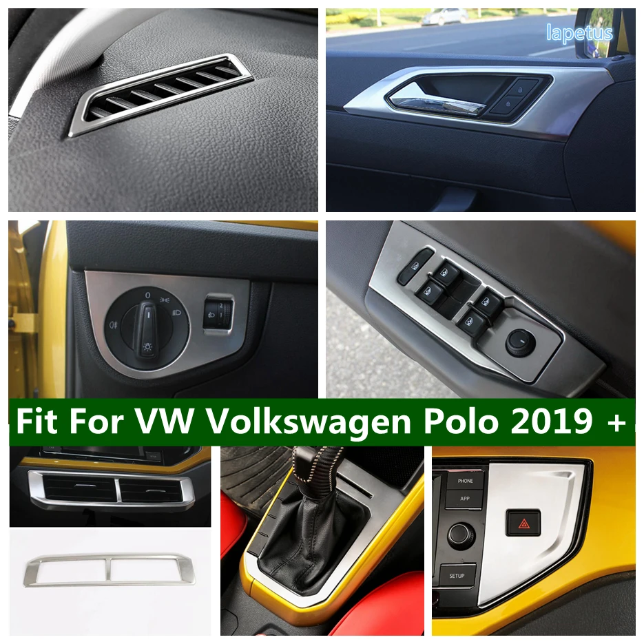 Head Light / Air Outlet / Cup Holder / Glass Lift Switch Panel Cover Trim For VW Volkswagen Polo 2019 - 2023 Silver Accessories
Head Light / Air Outlet / Cup Holder / Glass Lift Switch Panel Cover Trim For VW Volkswagen Polo 2019 - 2023 Silver Accessories