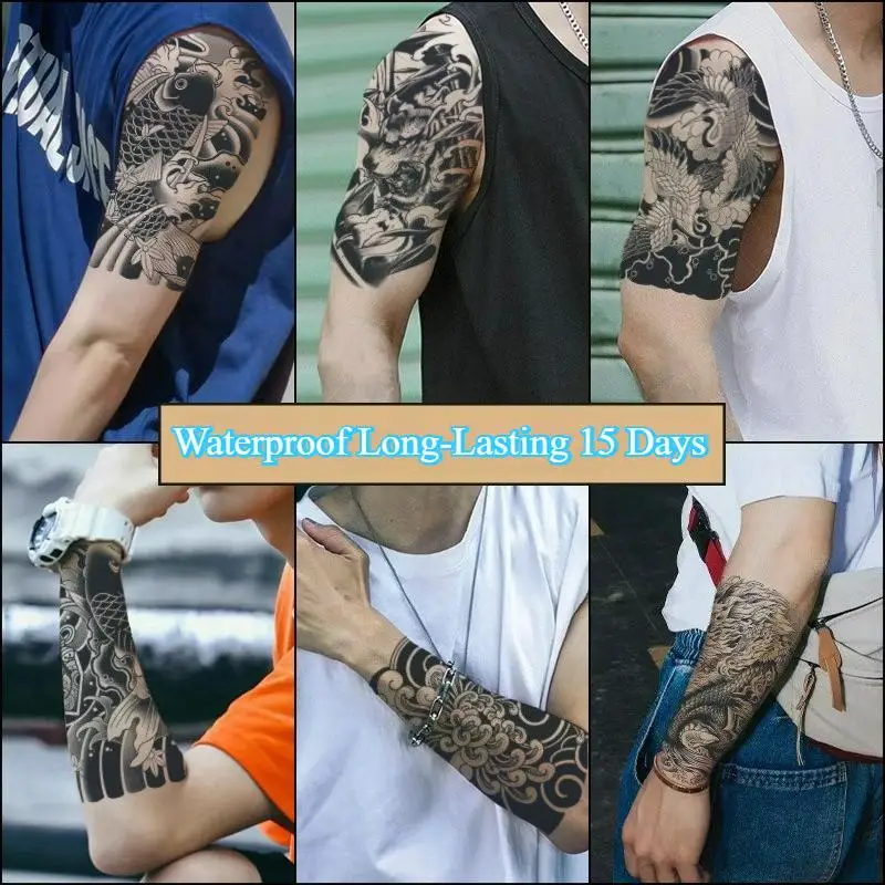 Half arm Temporary Tattoos Sleeve for Men Women Waterproof Long-Lasting 15 Days Tattoo Stickers Semi-Permanent Fake Tattoo
Half arm Temporary Tattoos Sleeve for Men Women Waterproof Long-Lasting 15 Days Tattoo Stickers Semi-Permanent Fake Tattoo
