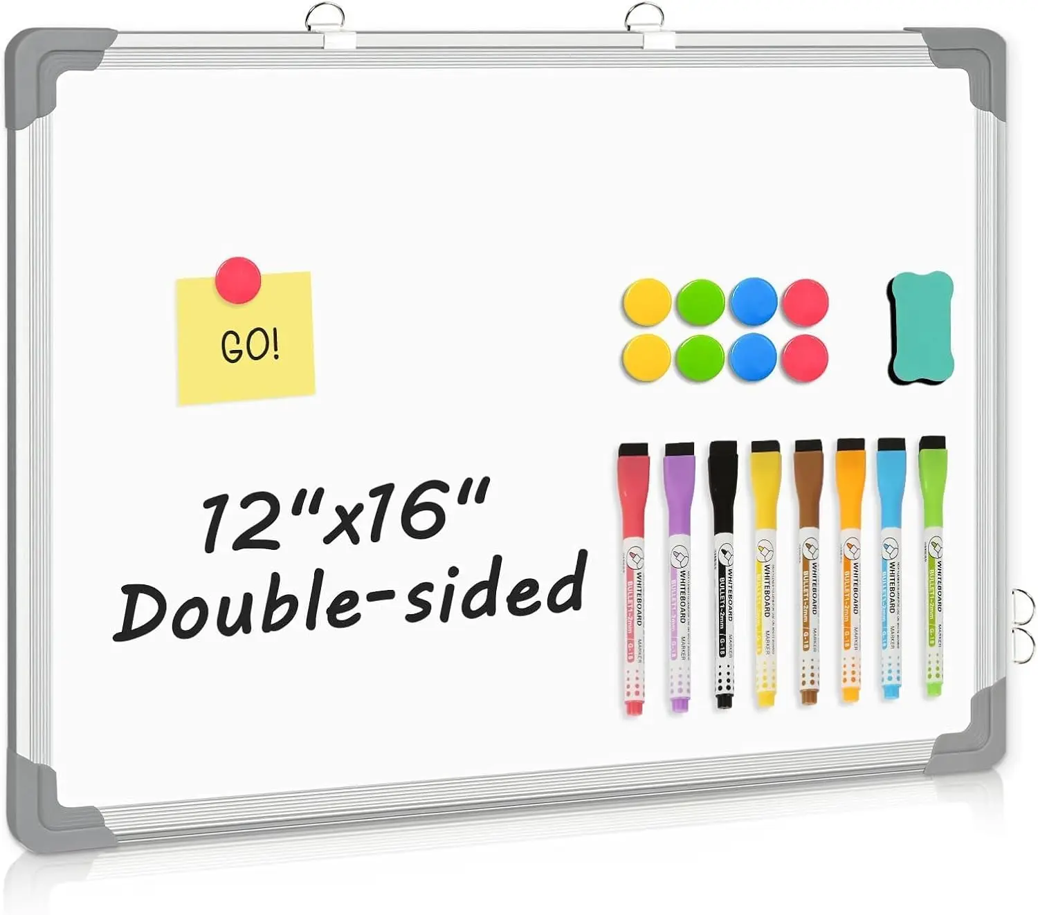 16x12 Double-Sided Magnetic Dry Erase Board, Portable Whiteboard for Wall, Home, Office
16x12 Double-Sided Magnetic Dry Erase Board, Portable Whiteboard for Wall, Home, Office