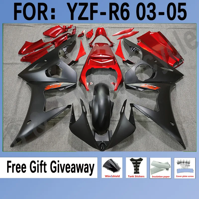 Fairings Parts For YAMAHA YZF R6 set 2003 2004 2005 YZF-R6 2003-2005 Motorcycle Custom ABS Bodywork Kits set Red Black
Fairings Parts For YAMAHA YZF R6 set 2003 2004 2005 YZF-R6 2003-2005 Motorcycle Custom ABS Bodywork Kits set Red Black