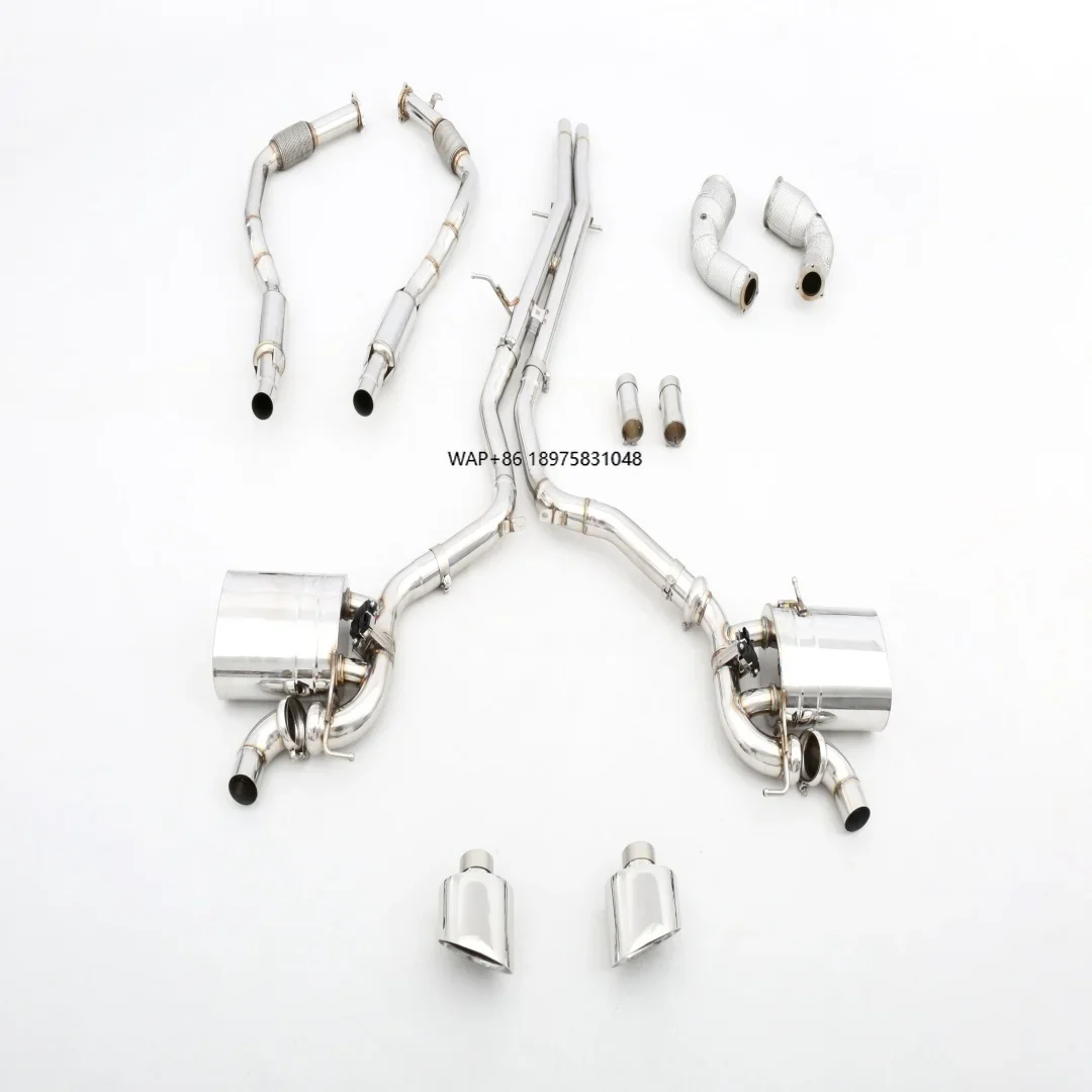 Factory Customization 304 Stainless Steel/Titanium Valved Exhaust System Designed for RS4 B9 2.9T EA839
Factory Customization 304 Stainless Steel/Titanium Valved Exhaust System Designed for RS4 B9 2.9T EA839