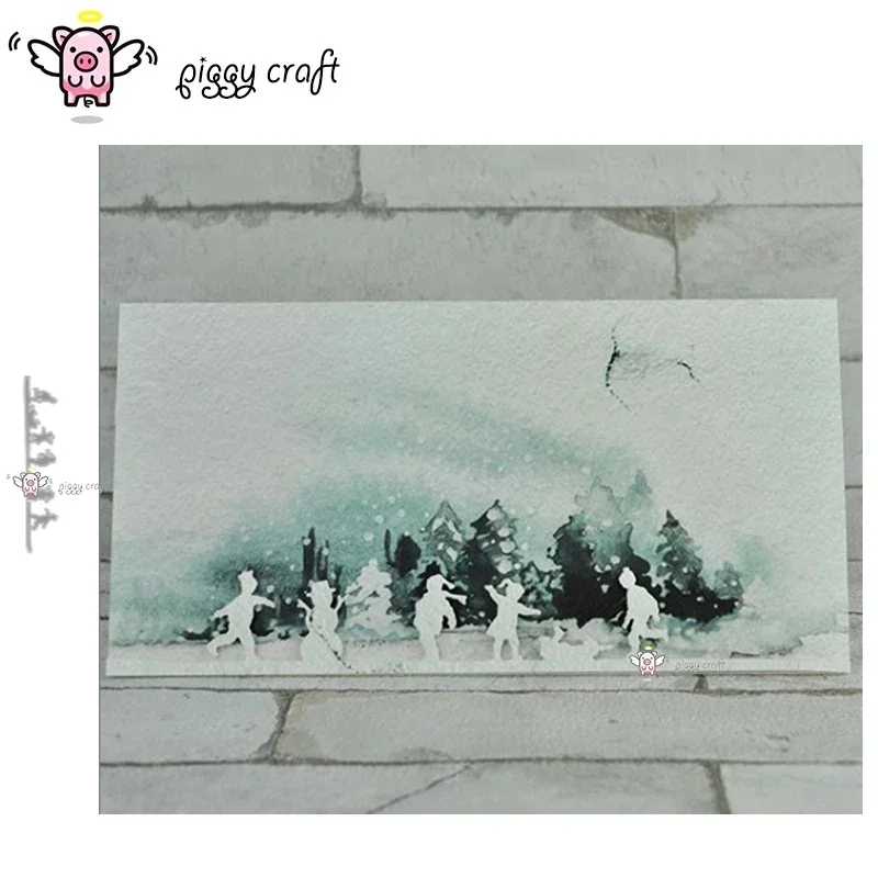 Piggy Craft metal cutting dies cut die mold Children fight snow edge Scrapbook paper craft knife mould blade punch stencils dies
Piggy Craft metal cutting dies cut die mold Children fight snow edge Scrapbook paper craft knife mould blade punch stencils dies
