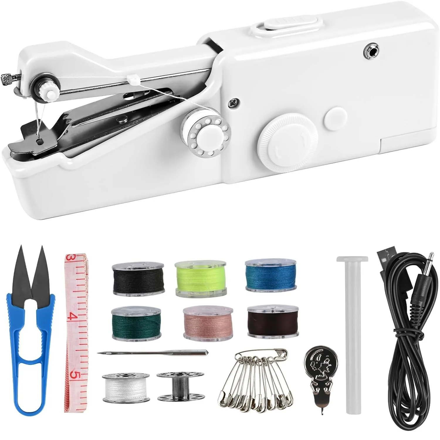 Portable Sewing Machine, Mini Portable Sewing Machine, Easy to Use for Beginners Quick Stitch, Suitable for Clothes/Curtains/DIY
Portable Sewing Machine, Mini Portable Sewing Machine, Easy to Use for Beginners Quick Stitch, Suitable for Clothes/Curtains/DIY