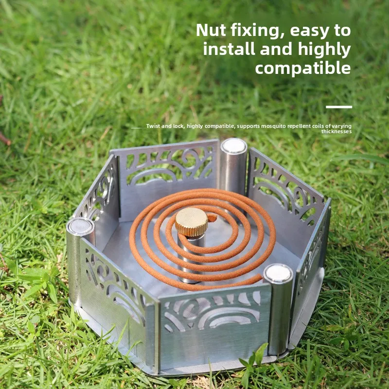 Portable Stainless Steel Windproof Hollow Tray Multifunctional Outdoor Camping Holder Magnetic Mosquito Coil Box
Portable Stainless Steel Windproof Hollow Tray Multifunctional Outdoor Camping Holder Magnetic Mosquito Coil Box