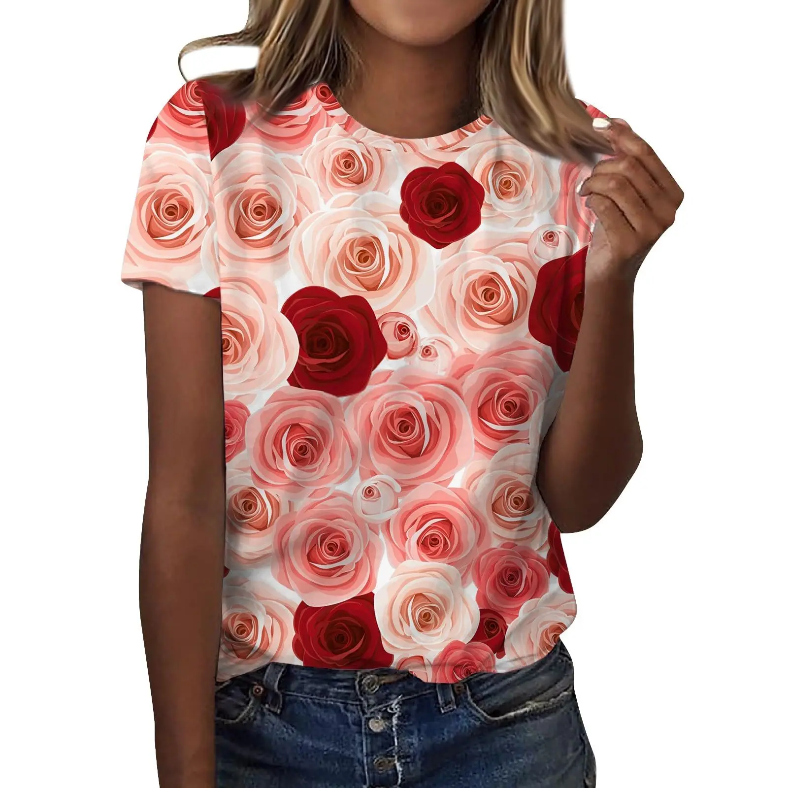 Rose Flower T-Shirts Floral 3D Print Women Fashion O-Neck Short Sleeve T Shirt Y2k Harajuku Oversized Tees Tops Female Clothing
Rose Flower T-Shirts Floral 3D Print Women Fashion O-Neck Short Sleeve T Shirt Y2k Harajuku Oversized Tees Tops Female Clothing