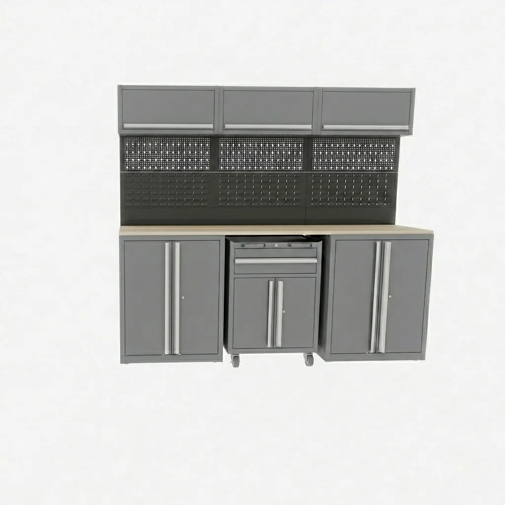 Heavy-Duty Modular Garage Cabinet Industrial Rolling Tool Storage System with Lockable Drawers for Workshop Mechanic Unit Pro
Heavy-Duty Modular Garage Cabinet Industrial Rolling Tool Storage System with Lockable Drawers for Workshop Mechanic Unit Pro