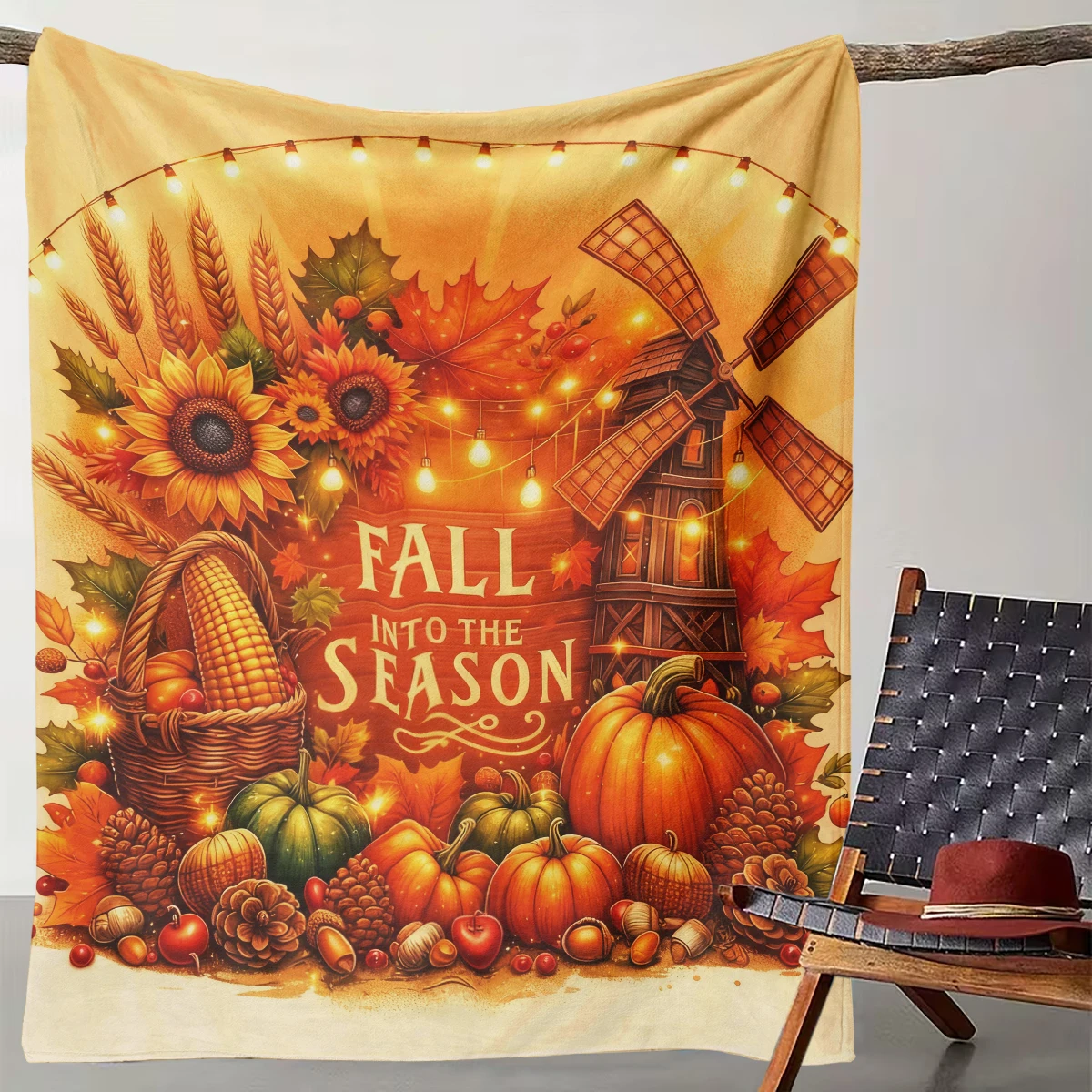 1 Autumn Harvest Pumpkin Sunflower Windmill Blanket Autumn Style Home Decoration Blanket
1 Autumn Harvest Pumpkin Sunflower Windmill Blanket Autumn Style Home Decoration Blanket