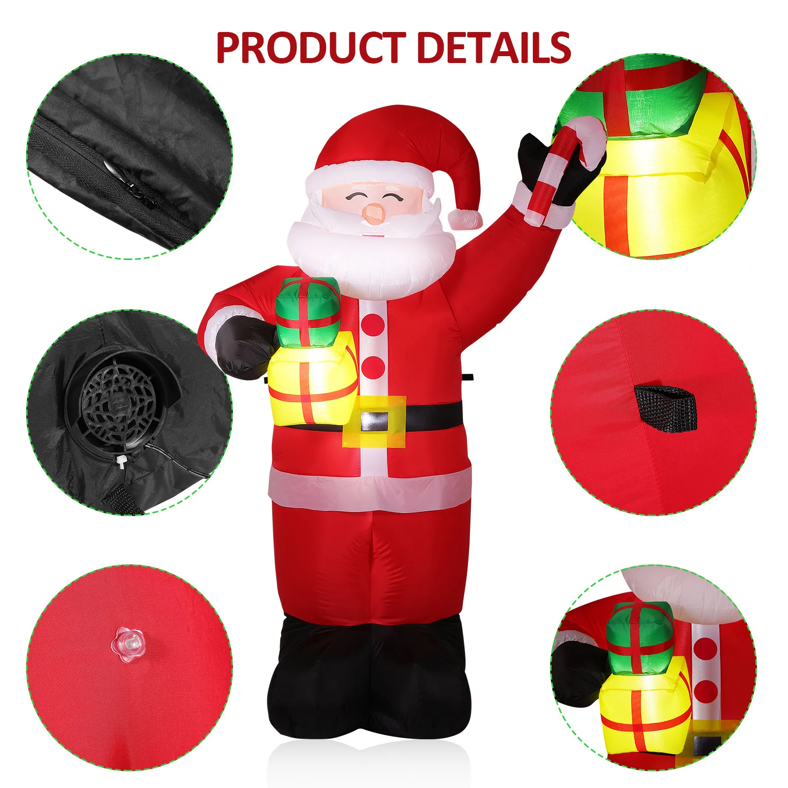 1pcs Inflatable Lighted Santa Claus With Led Lights For Outdoor Christmas Yard Party Mall Decoration Inflatable Christmas Decor
1pcs Inflatable Lighted Santa Claus With Led Lights For Outdoor Christmas Yard Party Mall Decoration Inflatable Christmas Decor