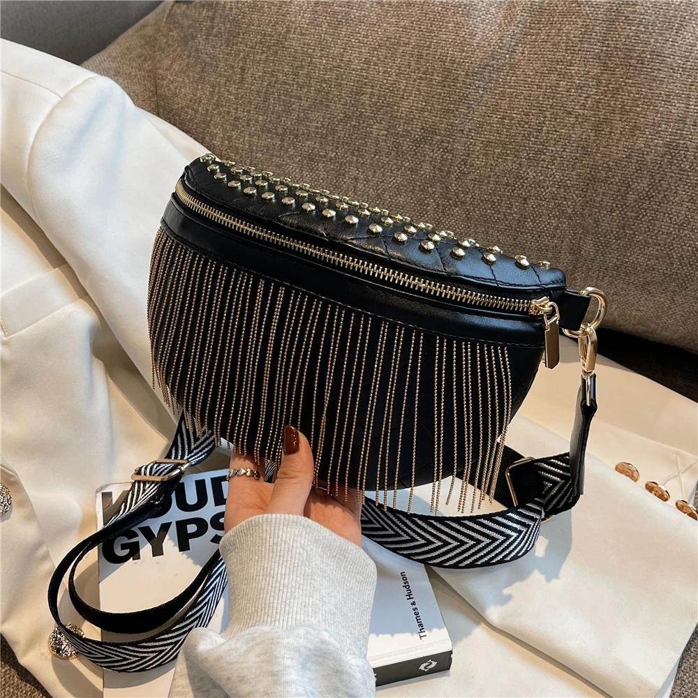 Hifashion Wide Strap Tassel Chest Crossbody Bags For Women 2023 Trend Designer Rivet Female Waist Fanny Pack Girls Phone Purses
Hifashion Wide Strap Tassel Chest Crossbody Bags For Women 2023 Trend Designer Rivet Female Waist Fanny Pack Girls Phone Purses