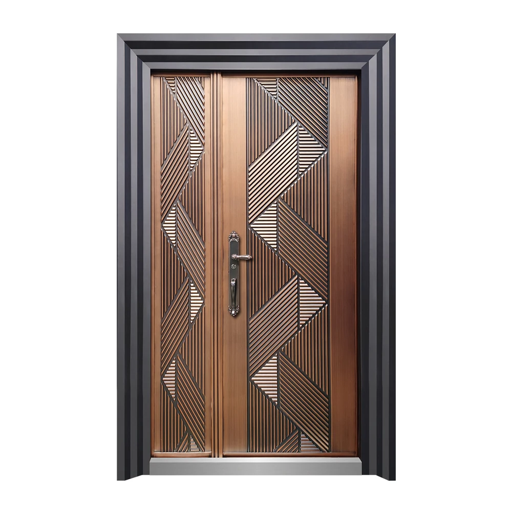 Socool New Arrive Fancy Luxury Commercial Copper Clap Double Steel Entry Door Double Brass Door
Socool New Arrive Fancy Luxury Commercial Copper Clap Double Steel Entry Door Double Brass Door