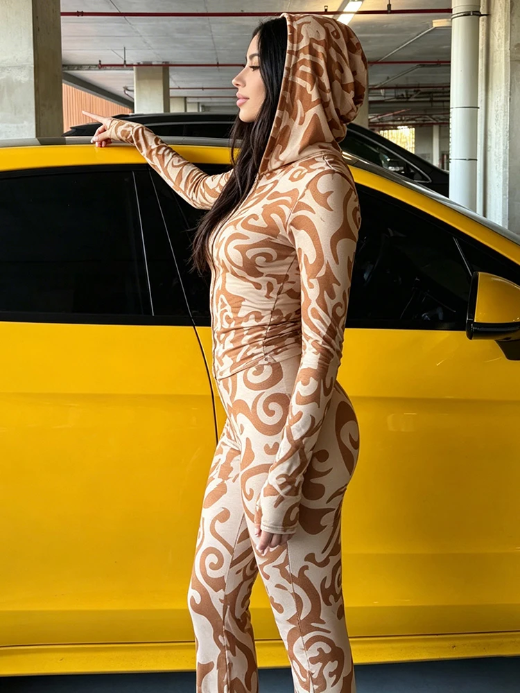 Sisterlinda Chic Sexy Print 2 Piece Set Woman Zip Cardigan Full Sleeve Hooded Tops+Skinny Peach Hip Long Pants High Street Suits
Sisterlinda Chic Sexy Print 2 Piece Set Woman Zip Cardigan Full Sleeve Hooded Tops+Skinny Peach Hip Long Pants High Street Suits
